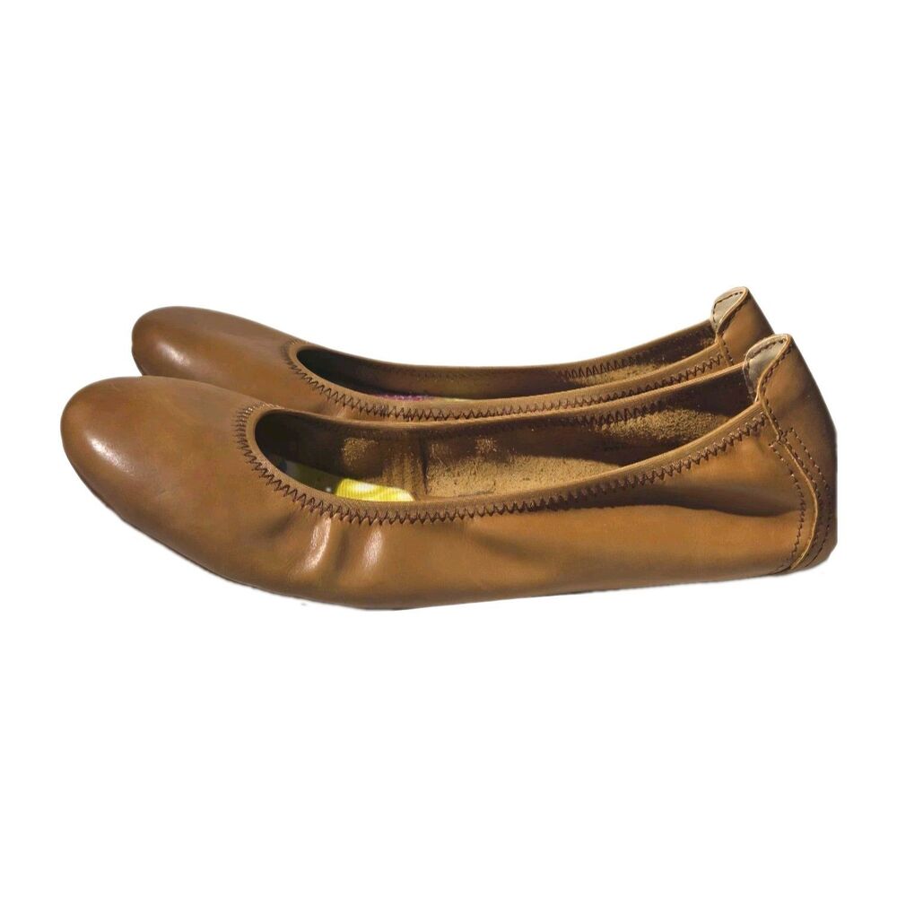 Born Brown Leather Ballet Flats Women's Slip On Round Toe Comfort US 10 M